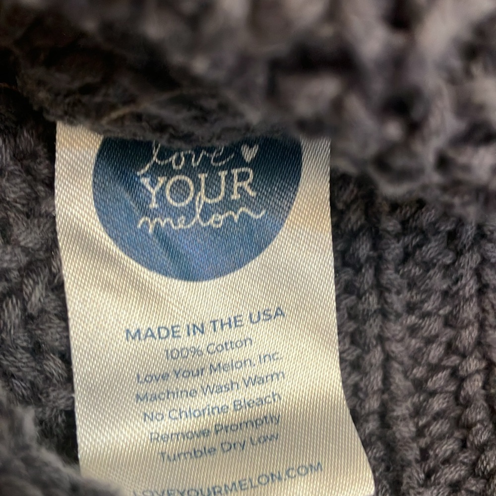 Love you melon all cotton ribbed beanie - Picture 2 of 2